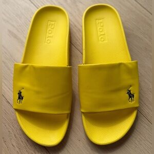 Polo Ralph Lauren Yellow Slides 🟡 Men’s Size 11| Worn Once
